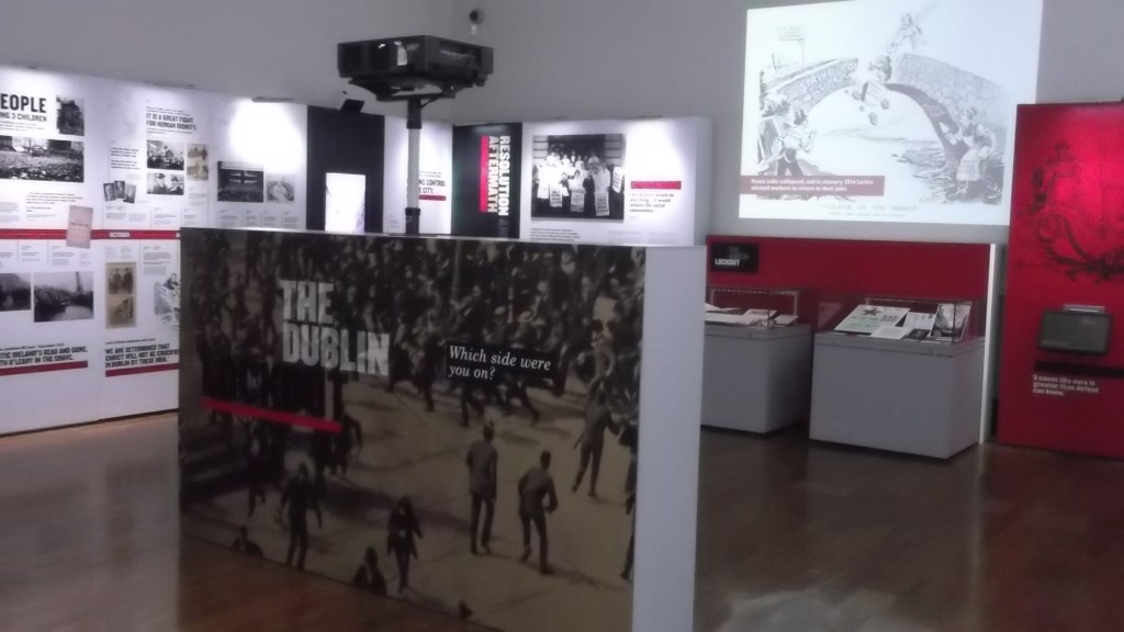 The Dublin Lockout Exhibit at the National Library of Ireland, audiovisual design supplied by Noho