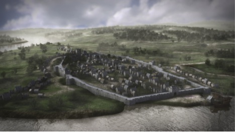 The 3D image of the map of Derry-Londonderry for Walk the Walls