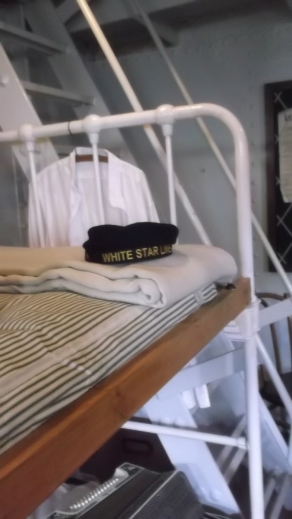 The bunk beds in the crew quarters aboard the SS Nomadic